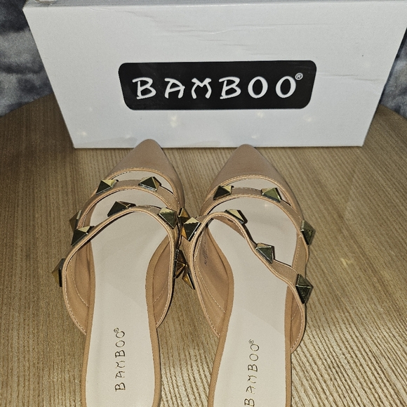 Bamboo Tan Mules - Picture 2 of 3